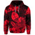 Guam Polynesian Hoodie Tropical Flowers Red LT8 Hoodie Red - Polynesian Pride