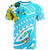GuamT Shirt Polynesian Pattern Aquamarine Stone Color Unisex Blue - Polynesian Pride