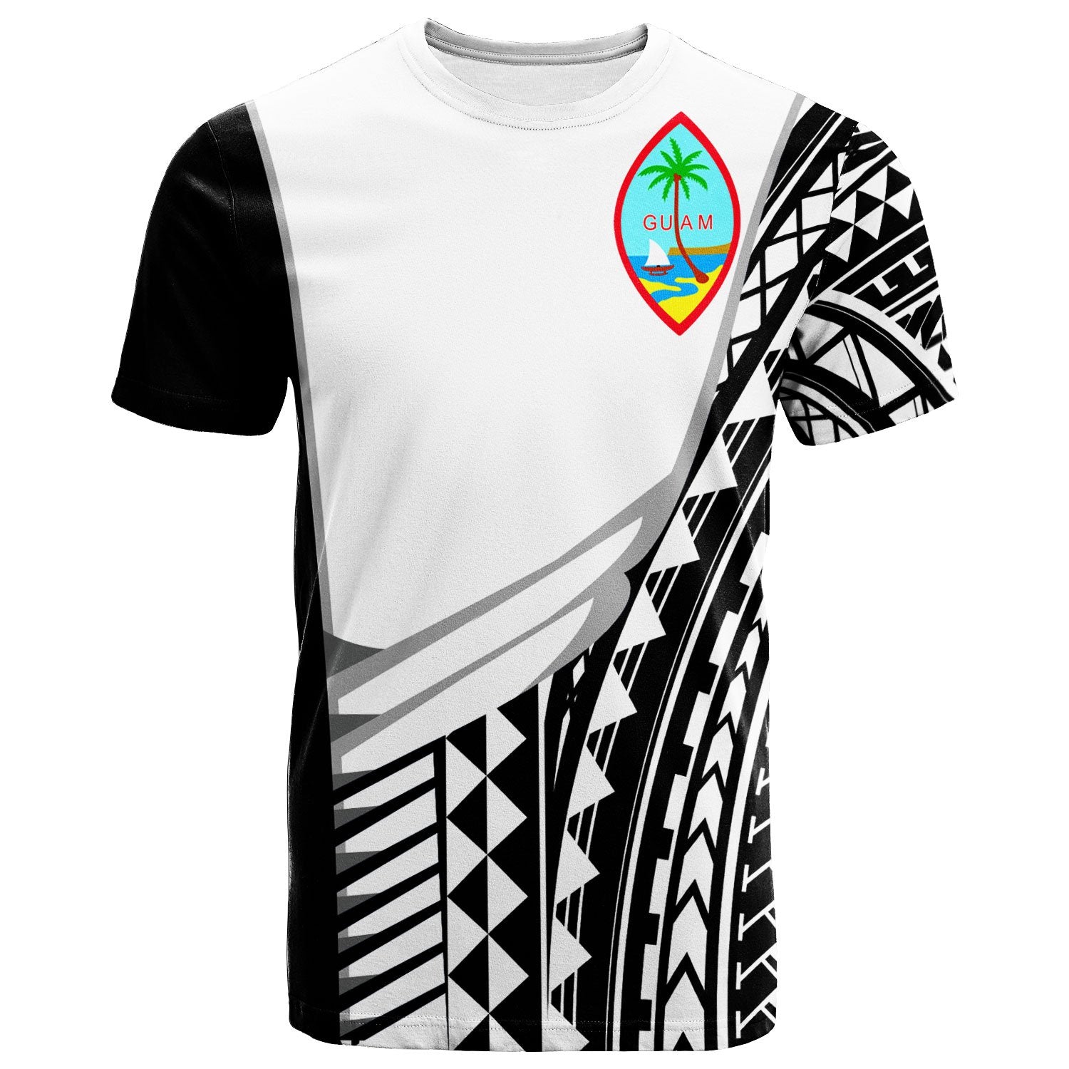 Guam Custom T Shirt Athletes Style Unisex White - Polynesian Pride