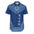 Guam Polynesian Chief Shirt - Flag Version Men Blue - Polynesian Pride