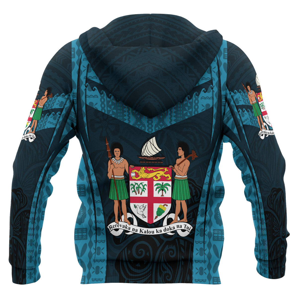 Fiji Hoodie Fijian Waves - Polynesian Pride
