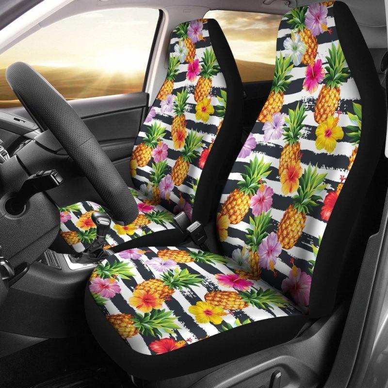 Hawaii Car Seat Covers - Tropical Pineapple Hibiscus - 02 K5 - Polynesian Pride