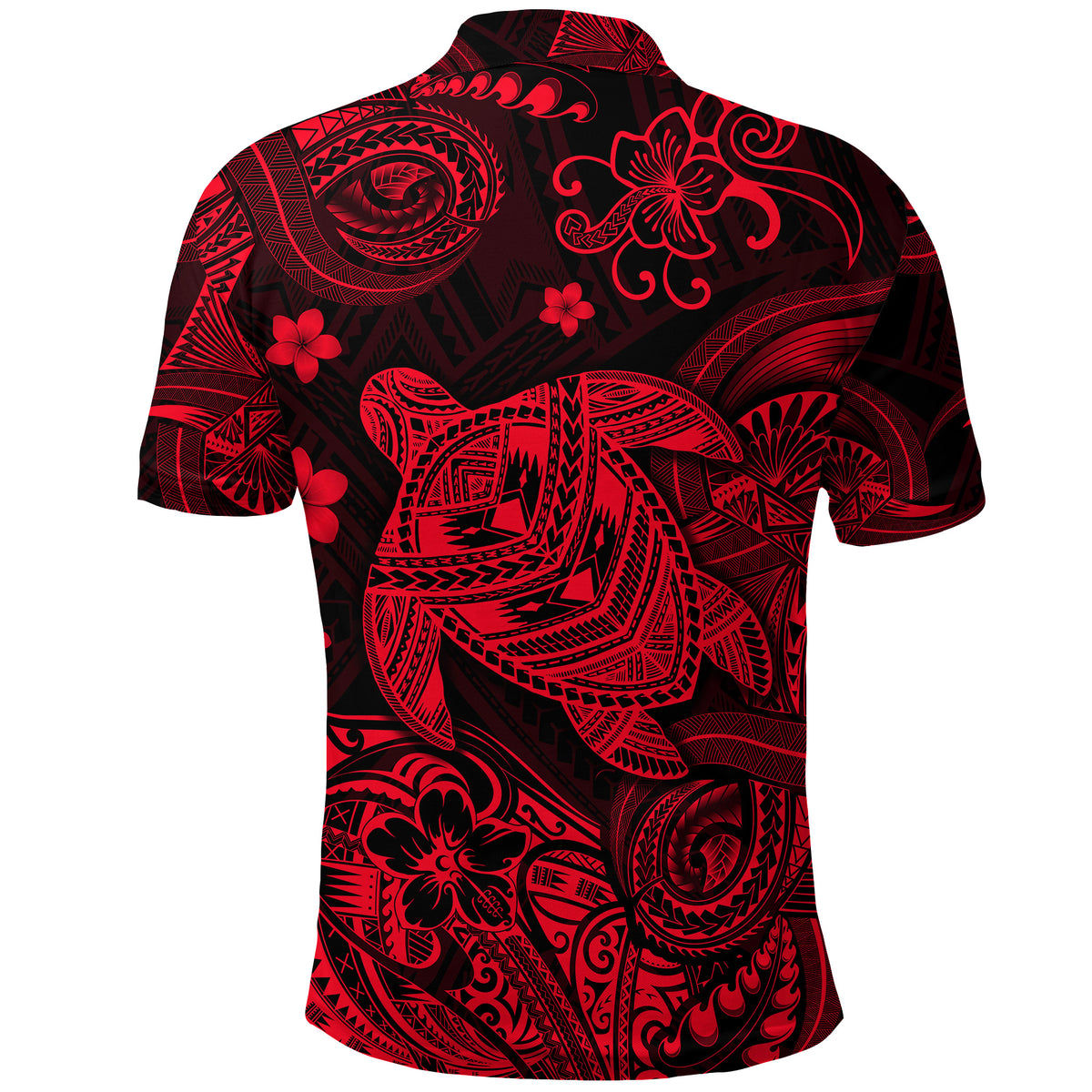 Hawaii Turtle Polynesian Polo Shirt Plumeria Flower Unique Style Red LT8 - Polynesian Pride