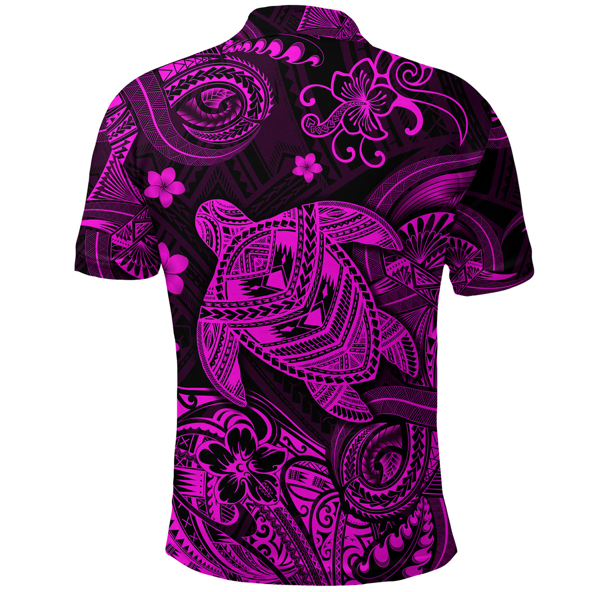 Hawaii Turtle Polynesian Polo Shirt Plumeria Flower Unique Style Pink LT8 - Polynesian Pride