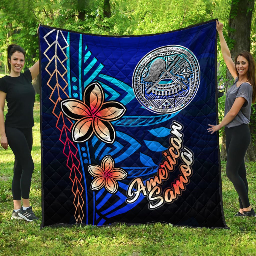 American Samoa Premium Quilt - Vintage Tribal Mountain - Polynesian Pride