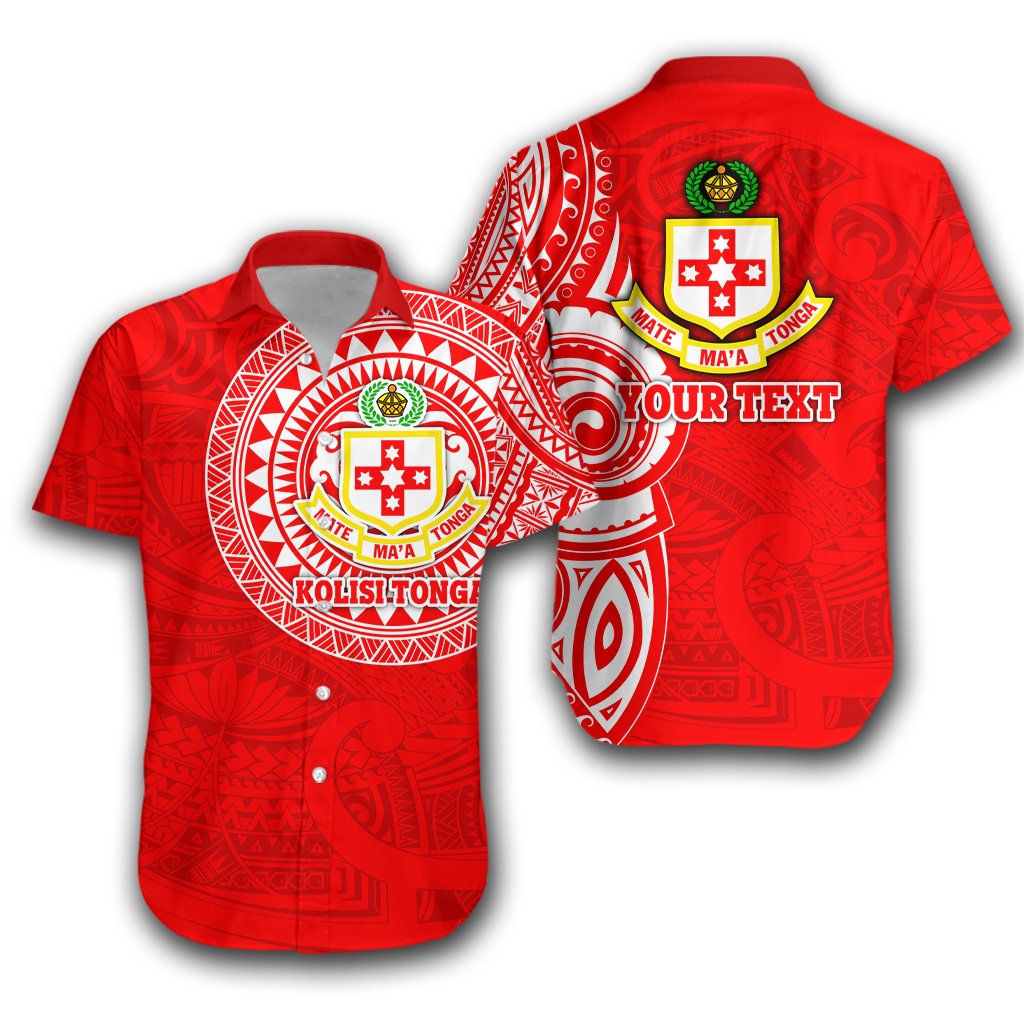 (Custom Personalised) Kolisi Tonga Hawaiian Shirt Mate Ma'a Tonga Polynesian Tattoo Style Unisex Red - Polynesian Pride