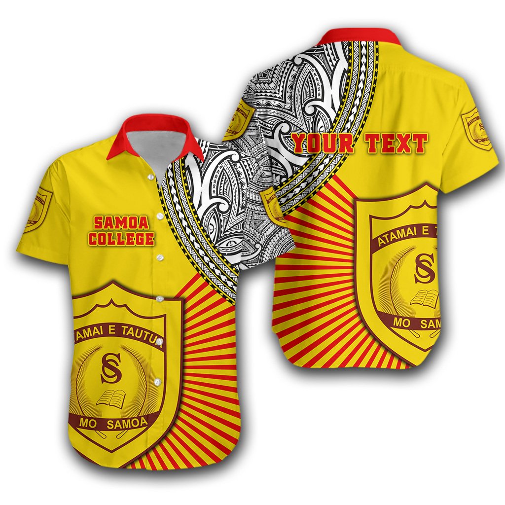 (Custom Personalised) Samoa College Hawaiian Shirt Special Style Unisex Yellow - Polynesian Pride