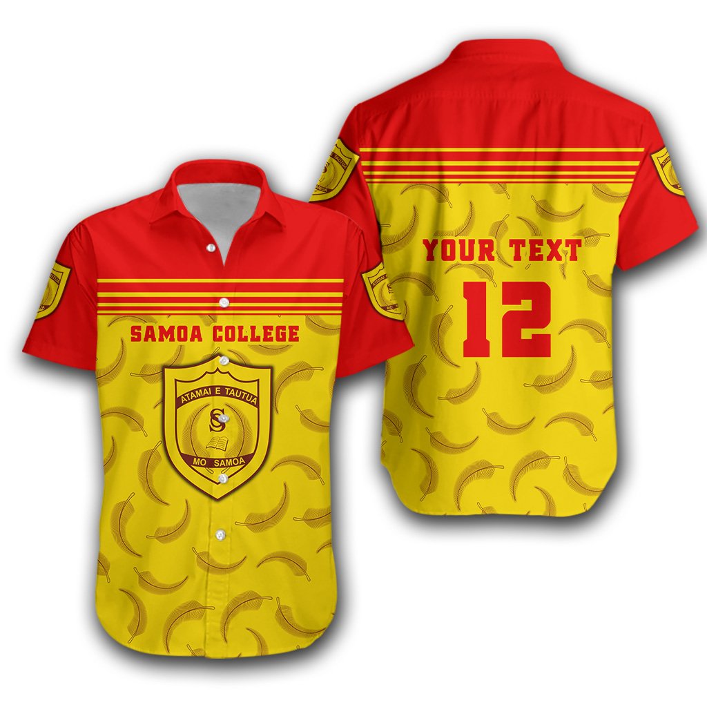 (Custom Personalised) Samoa College Hawaiian Shirt Sport Style Unisex Yellow - Polynesian Pride
