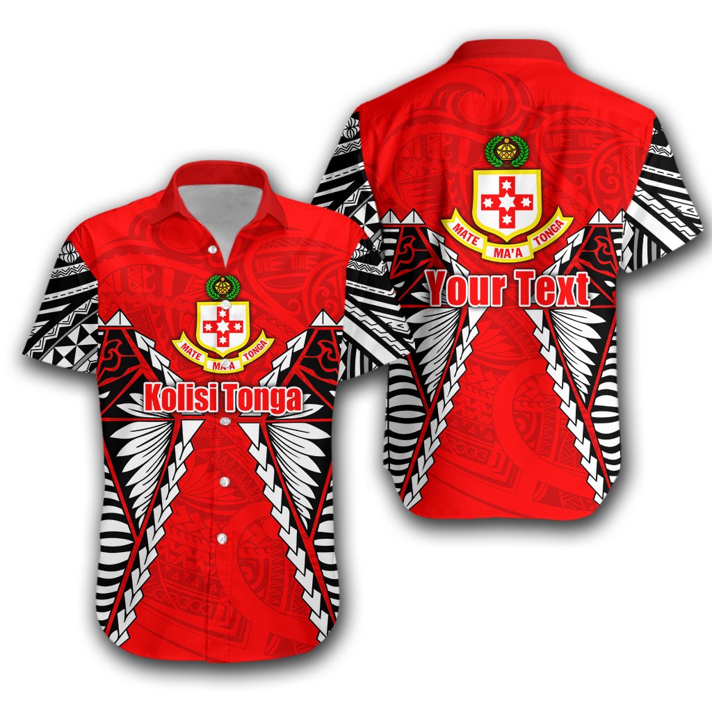 (Custom Personalised) Kolisi Tonga Hawaiian Shirt Mate Ma'a Tonga Polynesian Style Version 2 Unisex Red - Polynesian Pride