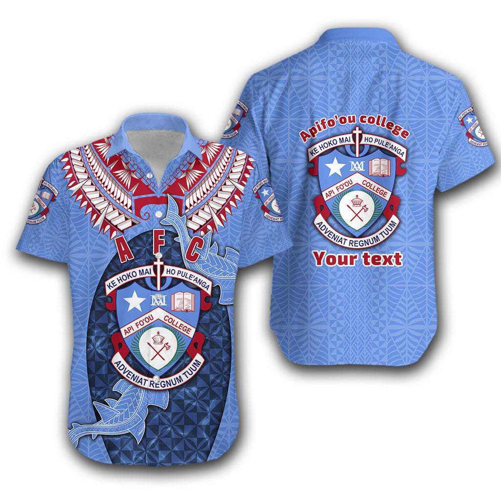 (Custom Personalised) Tonga Apifo'ou College Hawaiian Shirt Special Style LT16 Unisex Blue - Polynesian Pride