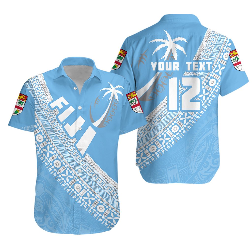 (Custom Personalised) Fiji Rugby Hawaiian Shirt version Style You Win - Blue Unisex Blue - Polynesian Pride