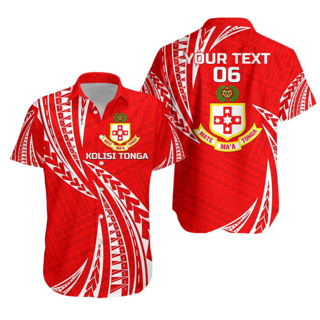 (Custom Personalised) Kolisi Tonga Hawaiian Shirt Mate Ma'a Tonga, Custom Text and Number Unisex Red - Polynesian Pride