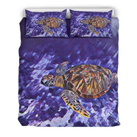 Hawaiian Duvet Cover Set - Hawaii Sea Turtle 02 - Polynesian Pride