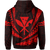 Polynesian Kakau Kanaka Maoli Map Hawaii Hoodie Red - Polynesian Pride