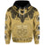 Custom Samoa Tribal Tattoo Coat of Arms Hoodie No.2 LT6 Gold - Polynesian Pride