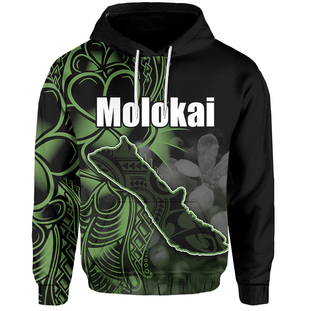 Custom Hawaiian Islands Hoodie Molokai LT6 Unisex Green - Polynesian Pride