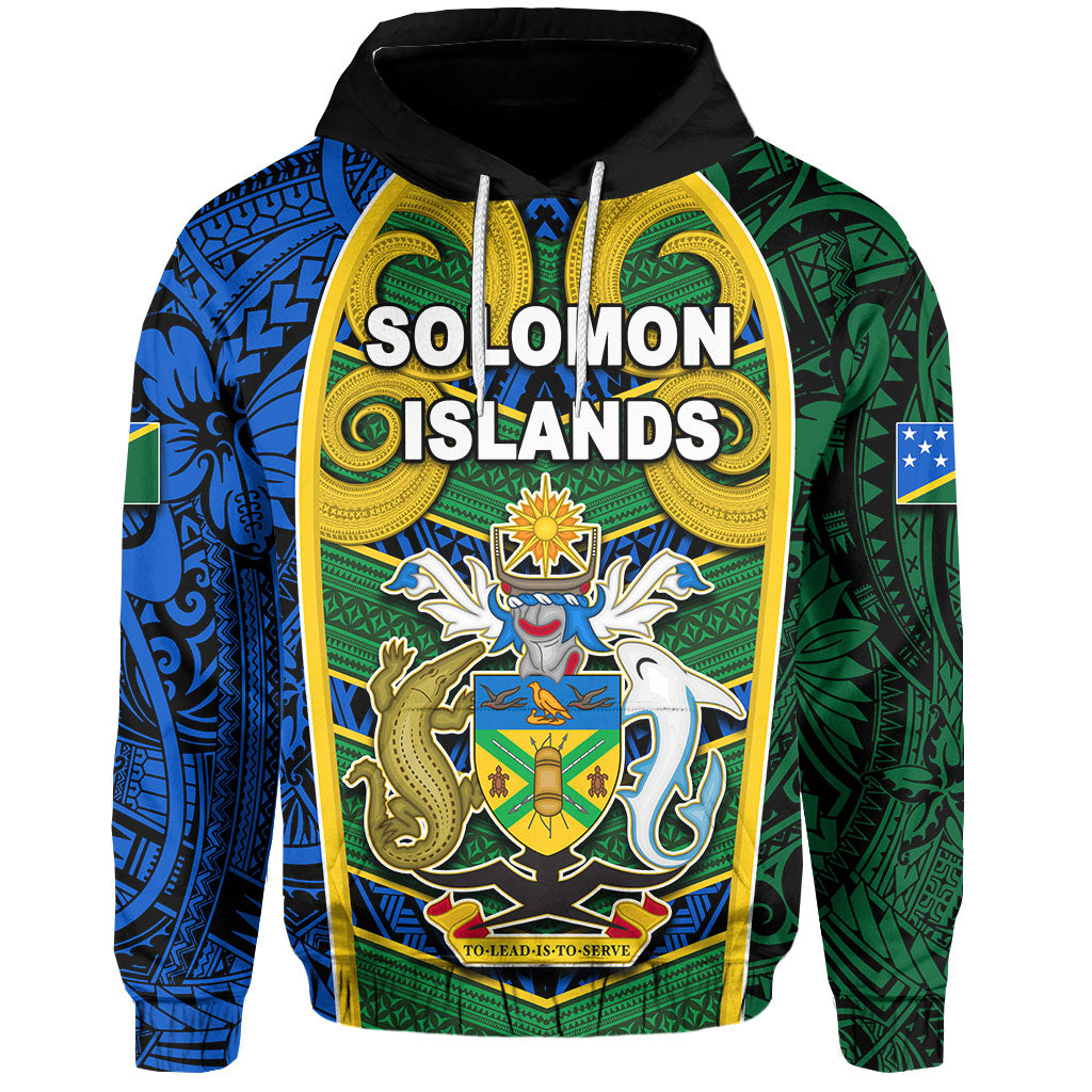 Solomon Islands Independence 43rd Hoodie LT6 Blue - Polynesian Pride