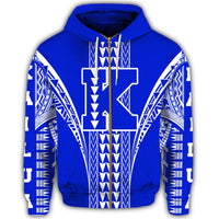 Hawaii Hoodie Kailua High Zip Hoodie - Polynesian Pride