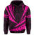 Polynesian Kakau Kanaka Maoli Map Hawaii Hoodie Pink - Polynesian Pride