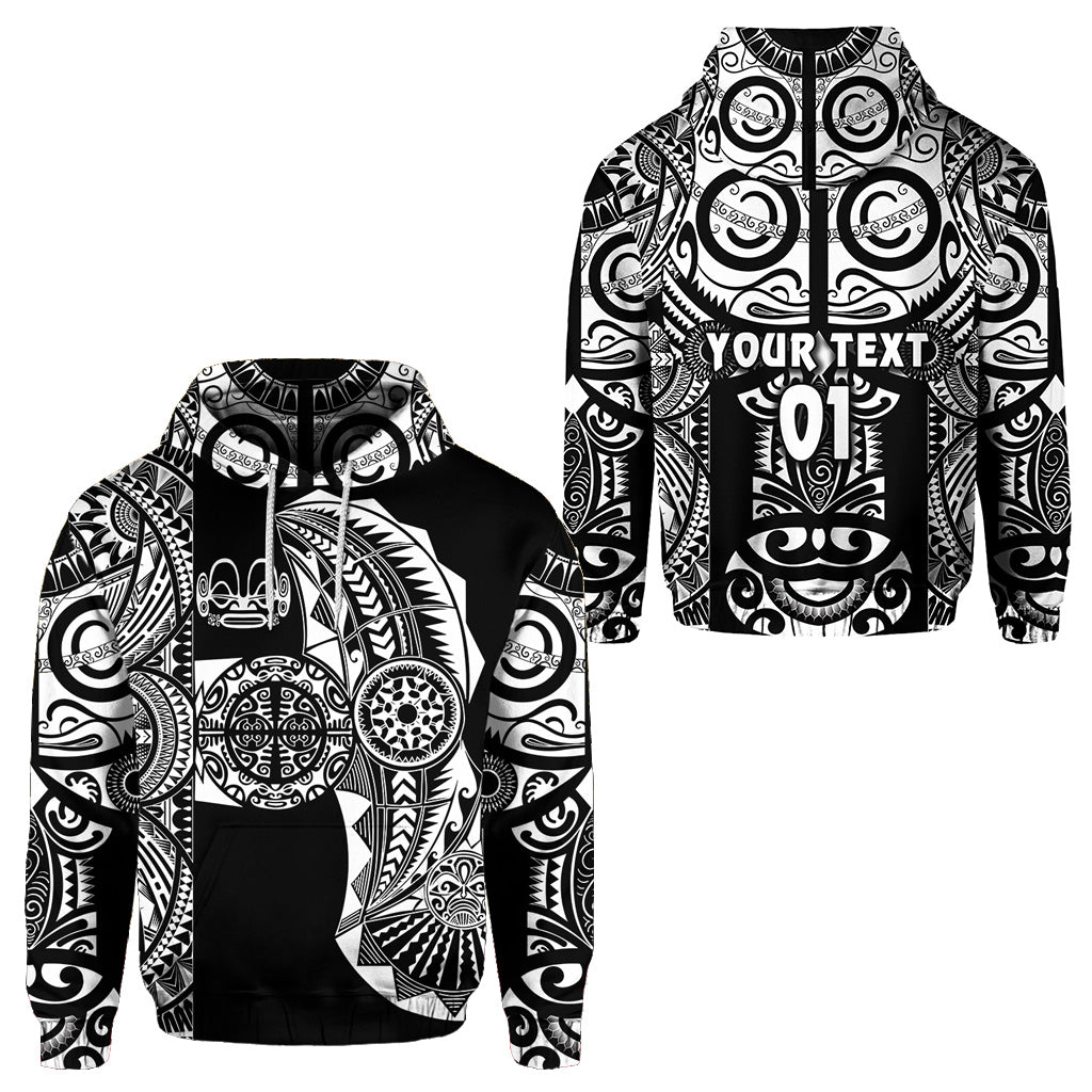 Custom Marquesas Islands Hoodie Marquesan Tattoo Original Style Black LT8 - Polynesian Pride