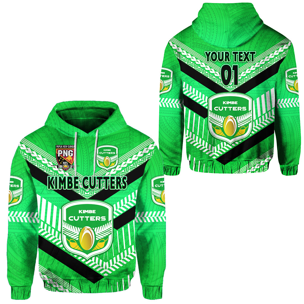 Custom Papua New Guinea Kimbe Cutters Hoodie Rugby Green, Custom Text and Number LT8 Unisex Green - Polynesian Pride