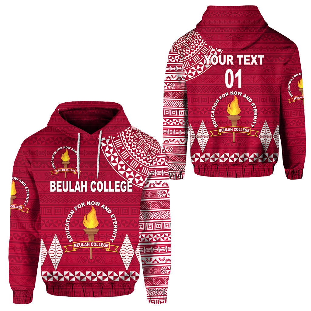 Custom Tonga Beulah College Hoodie Simple Style, Custom Text and Number LT8 Unisex Maroon - Polynesian Pride