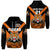 Custom Papua New Guinea Lae Snax Tigers Hoodie Rugby Original Style Orange, Custom Text and Number LT8 Unisex Orange - Polynesian Pride