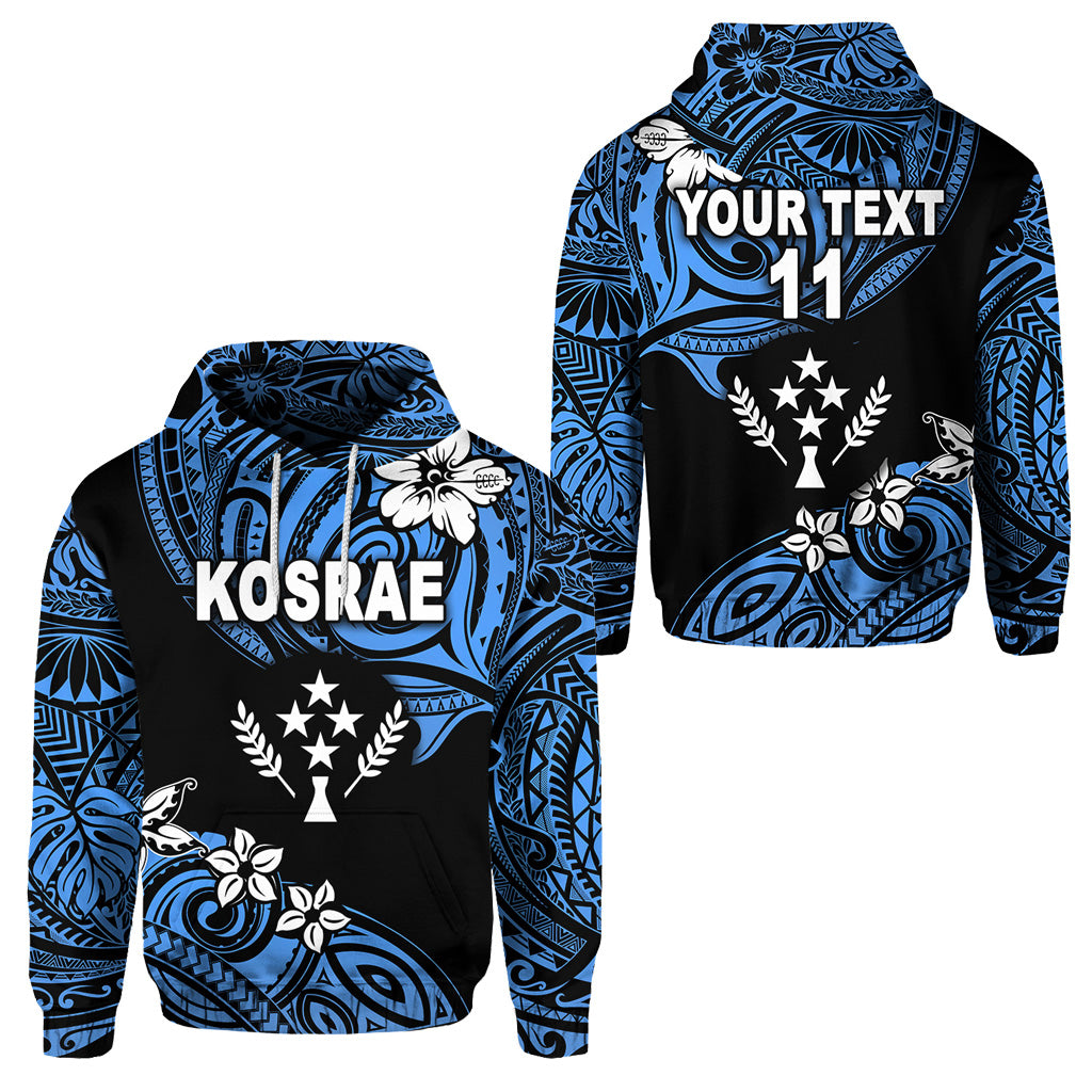 Custom FSM Kosrae Hoodie Unique Vibes Blue LT8 Unisex Blue - Polynesian Pride