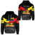 Custom Papua New Guinea SP Hunters Hoodie Rugby Original Style Black, Custom Text and Number LT8 Unisex Black - Polynesian Pride