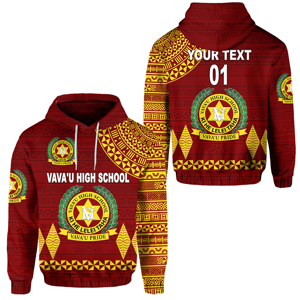 Custom Tonga Vavau High School Hoodie Simple Style Maroon, Custom Text and Number LT8 Unisex Maroon - Polynesian Pride