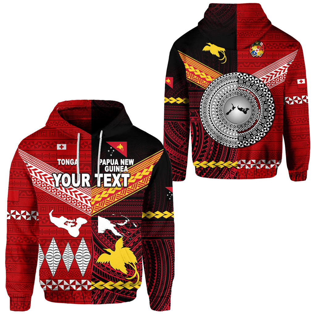 Custom Papua New Guinea Tonga Hoodie Polynesian Together Red LT8 Unisex Red - Polynesian Pride