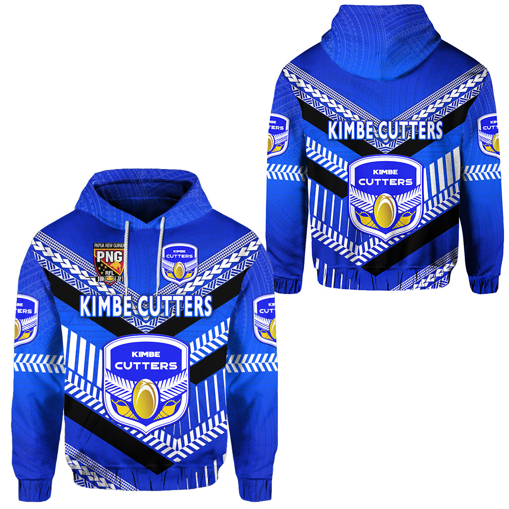 Papua New Guinea Kimbe Cutters Hoodie Rugby Blue LT8 Unisex Blue - Polynesian Pride