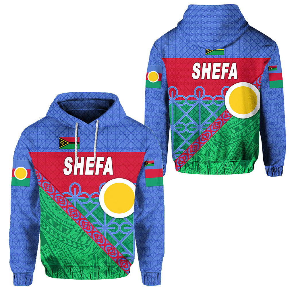 Shefa Province Hoodie Vanuatu Pattern Unique Style LT8 Unisex Blue - Polynesian Pride