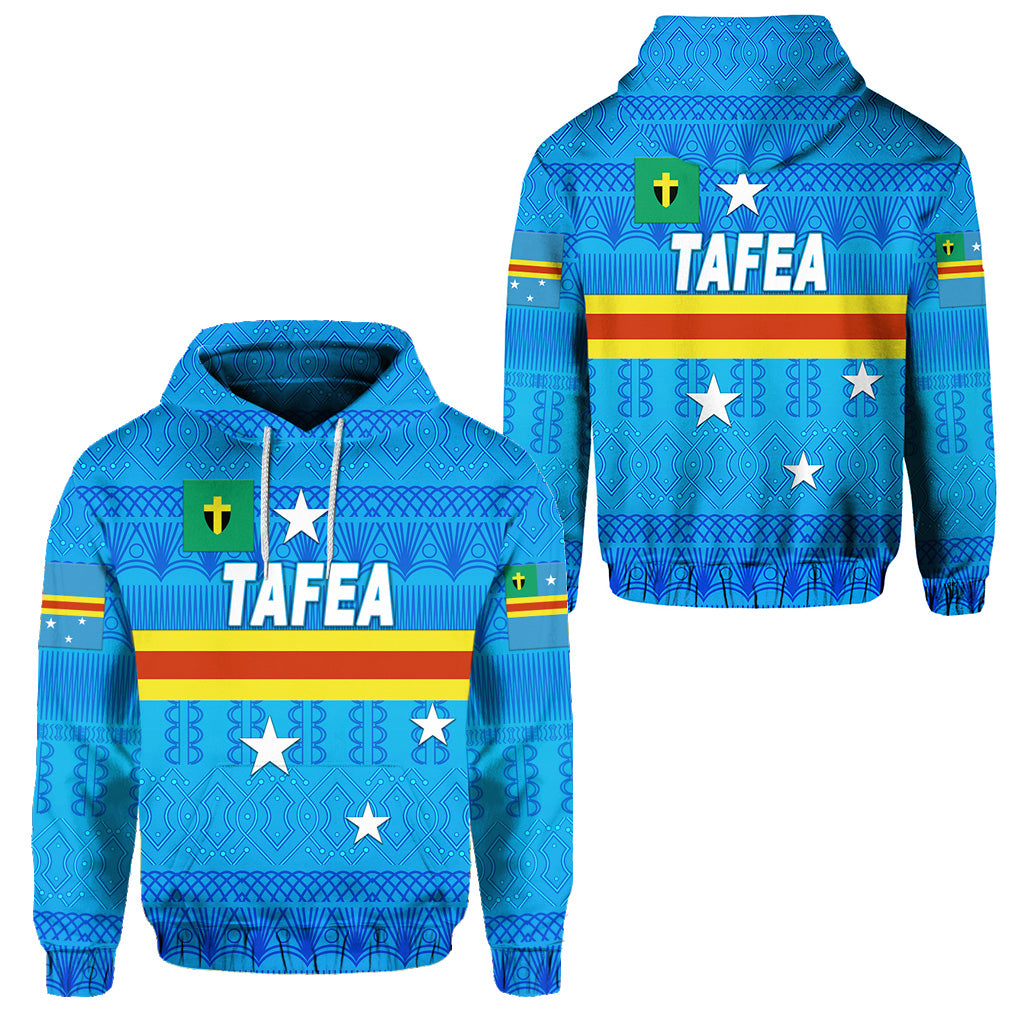 Tafea Province Hoodie Vanuatu Pattern Traditional Style LT8 Unisex Blue - Polynesian Pride