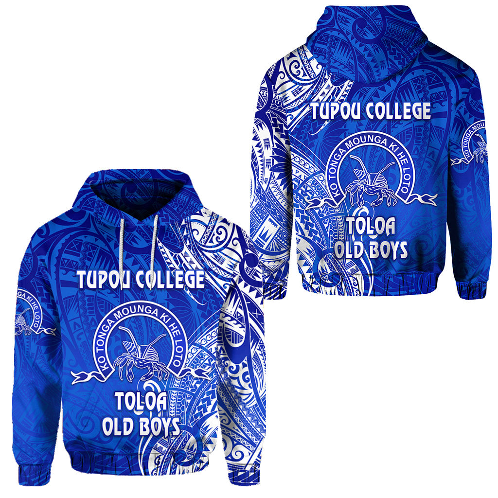 Tonga Tupou College Hoodie Toloa Old Boys Simple Vibes Blue LT8 Unisex Blue - Polynesian Pride