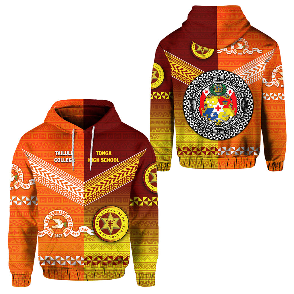 Tonga Tailulu College and Tonga High School Hoodie Together Original Style LT8 Hoodie Orange - Polynesian Pride
