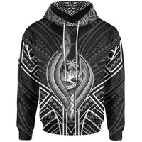 Guam Hoodie Guam Seal Chamorro Tribal White Color Unisex Black - Polynesian Pride