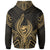 Guam Zip Hoodie Guam Seal Chamorro Tribal Gold Color - Polynesian Pride