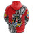 Custom Tonga Rugby Zip Hoodie Polynesian Style Pinwheel FINAU - Polynesian Pride