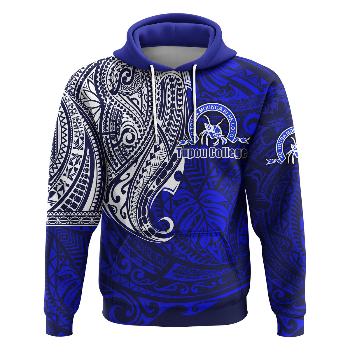 Custom Kolisi Ko Tupou College Tonga Hoodie Polynesian Tattoo Style - Polynesian Pride