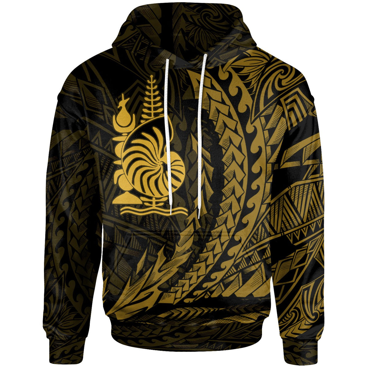 New Caledonia Hoodie Seal New Caledonia Wings Style Unisex Black - Polynesian Pride