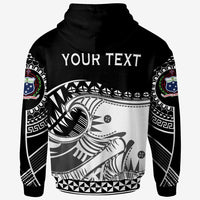 Samoa Custom Zip up Hoodie Dynamic Sport Style Black Color - Polynesian Pride