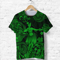 Hawaii Hula Girl Polynesian T Shirt Unique Style Green LT8 - Polynesian Pride