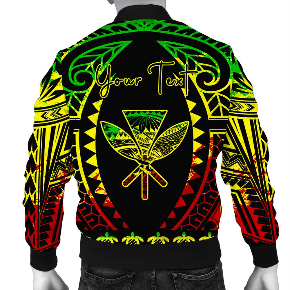 Hawaii Bomber Jacket - Hawaiian Girl Reggae Bomber Jacket AH - Polynesian Pride