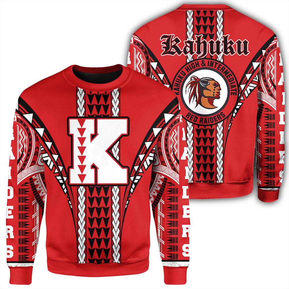 Hawaii - Kahuku High Sweatshirt - AH Unisex Red - Polynesian Pride