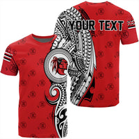 Custom Hawaii Kahuku High Tribal Kakau T Shirt Unisex Red - Polynesian Pride
