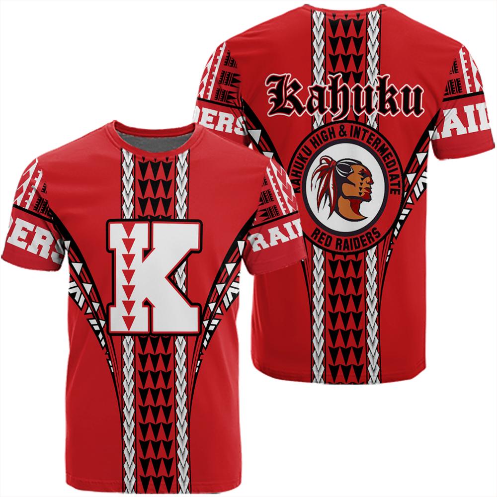 Hawaii Kahuku High T Shirt Unisex Red - Polynesian Pride