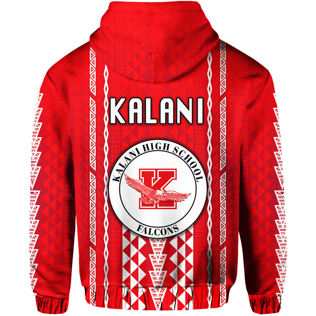 Hawaii Kalani High School Zip Hoodie Falcons Simple Style LT8 - Polynesian Pride