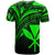 Hawaii Kanaka Maoli T Shirt Green Color Cross Style - Polynesian Pride