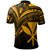 Hawaii Kanaka Maoli Polo Shirt Gold Color Cross Style - Polynesian Pride